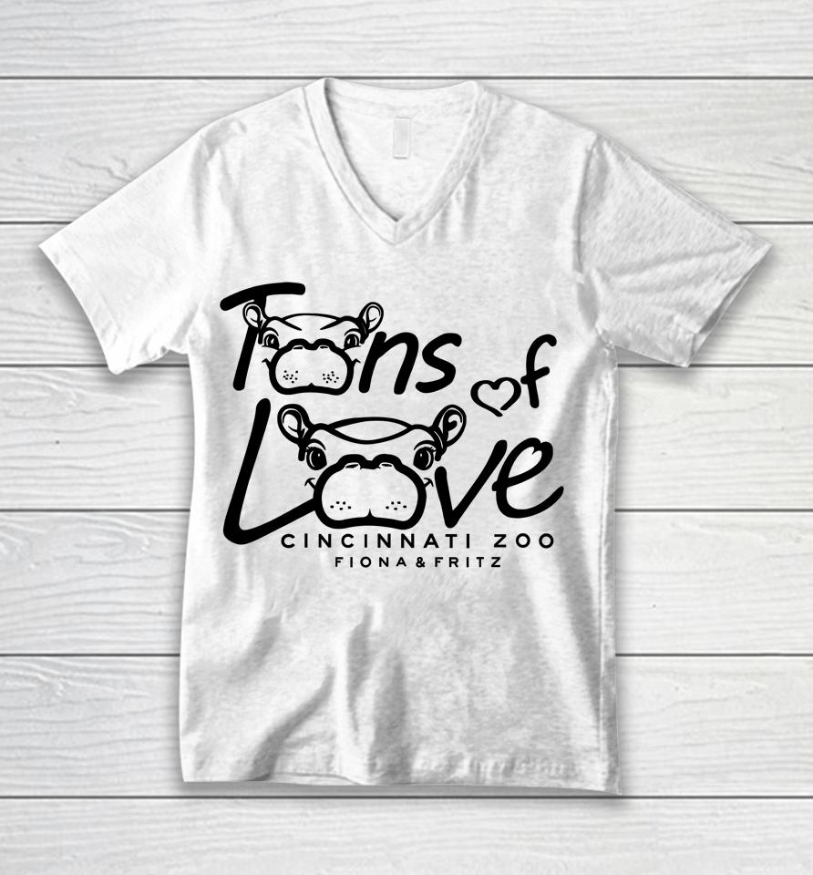 Tons Of Love Cincinnati Zoo Fiona And Fritz Unisex V-Neck T-Shirt