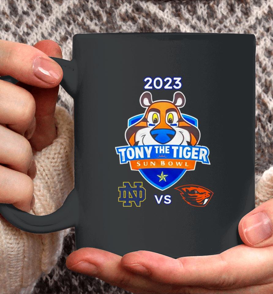 Tony The Tiger Sun Bowl 2023 Notre Dame Vs Oregon State Sun Bowl Stadium El Pase Tx Cfb Bowl Game Coffee Mug