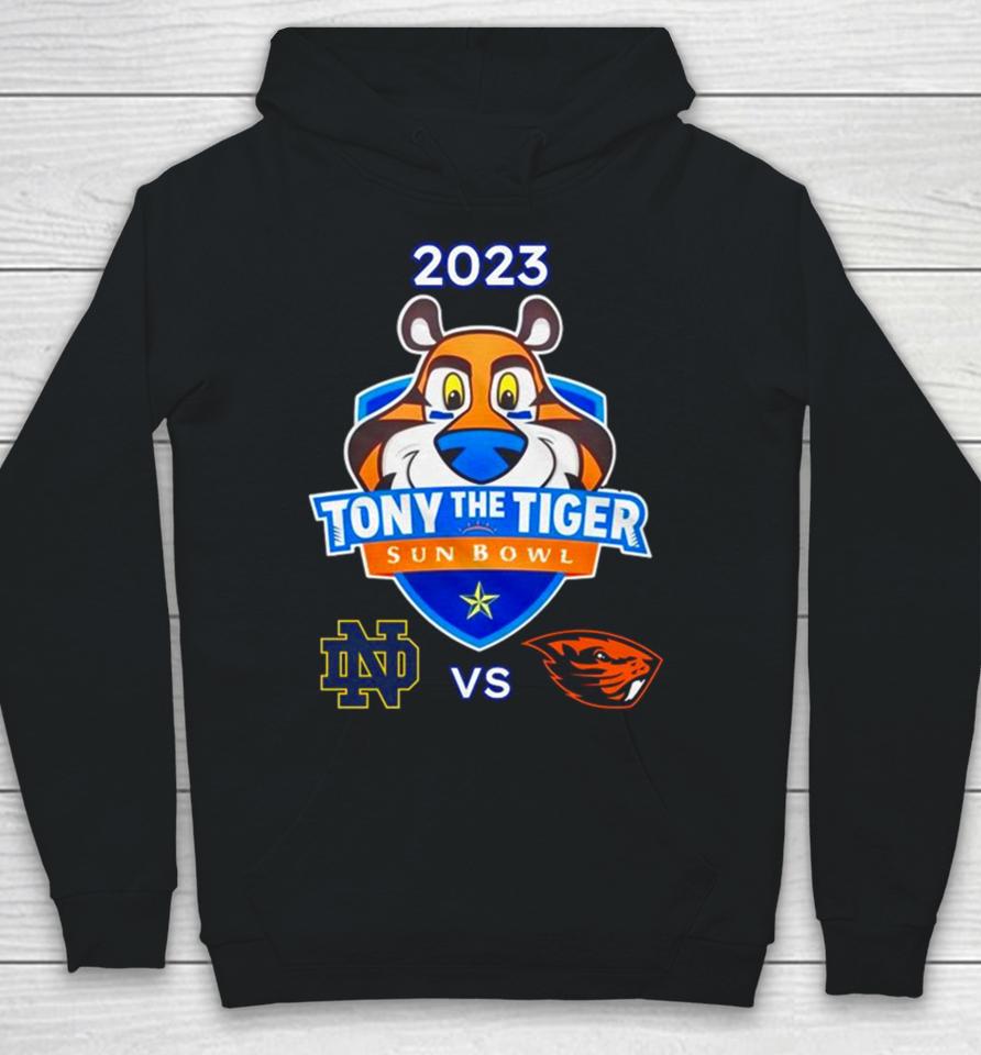 Tony The Tiger Sun Bowl 2023 Notre Dame Vs Oregon State Sun Bowl Stadium El Pase Tx Cfb Bowl Game Hoodie