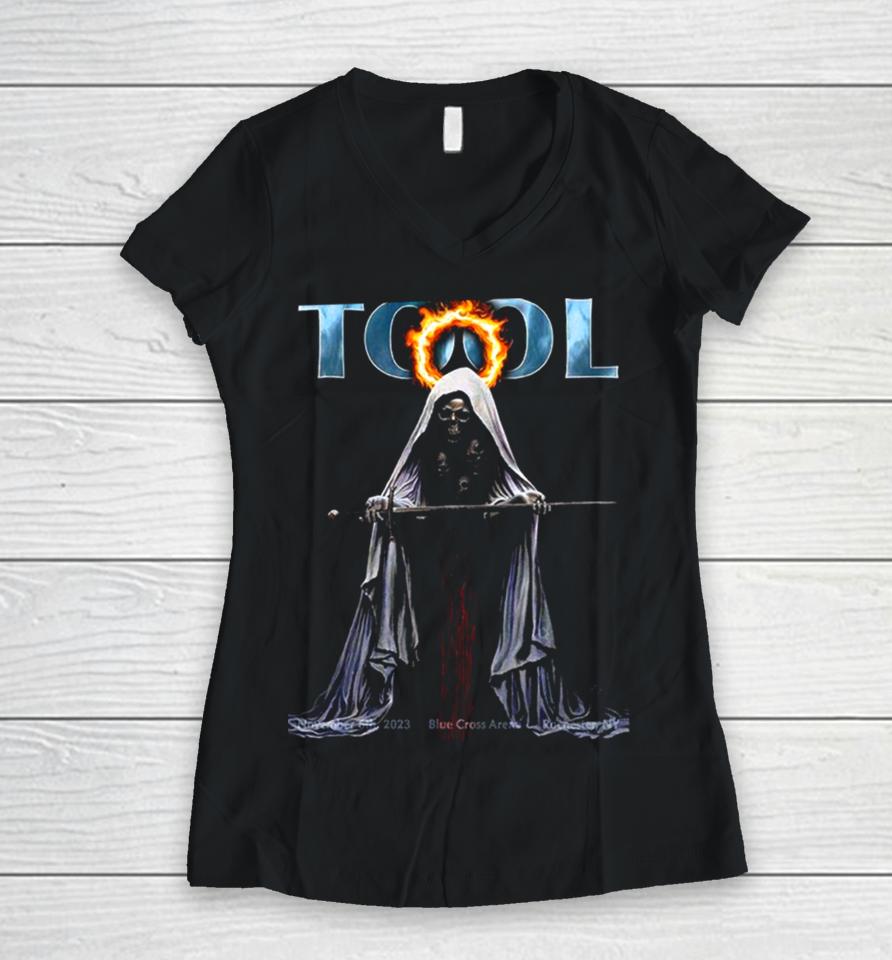 Tool Band Tonight We’re In Rochester Ny At The Blue Cross Arena With Steel Beans November 6Th 2023 Women V-Neck T-Shirt