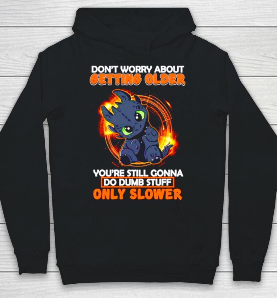 Toothless Don’t Warry About Getting Older You’re Still Gonna Do Dumb Stuff Only Slower Hoodie