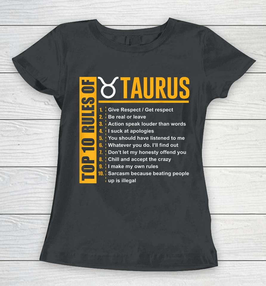 Top 10 Rules Of Taurus Zodiac Birthday Gifts Women T-Shirt