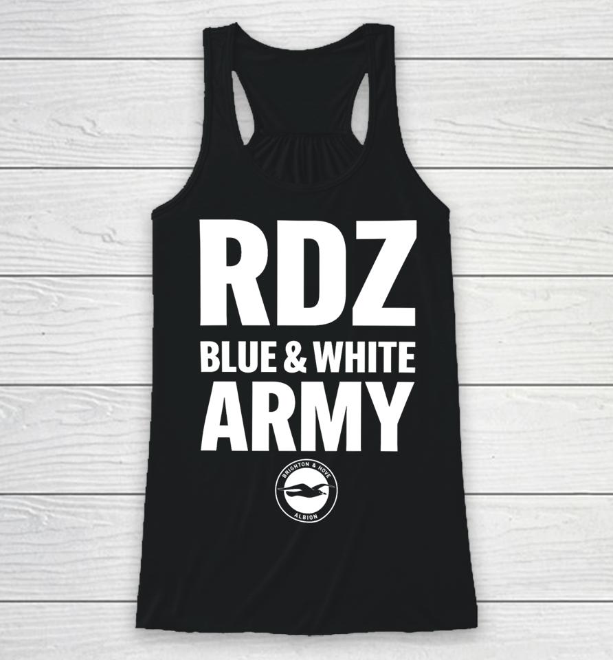 Top Rdz Blue White Army Racerback Tank