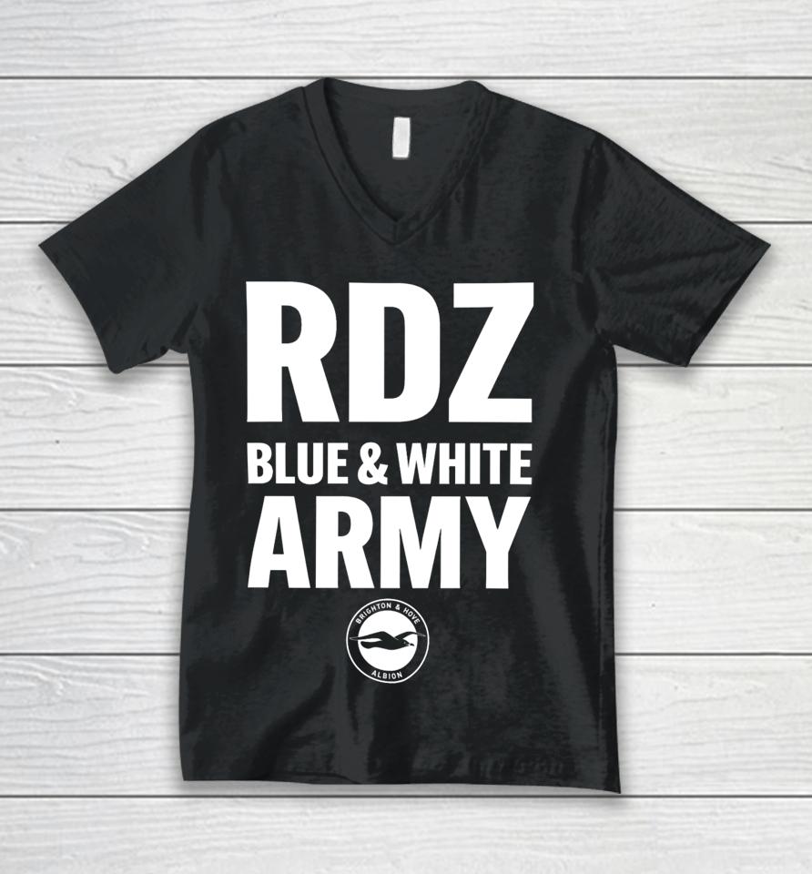 Top Rdz Blue White Army Unisex V-Neck T-Shirt