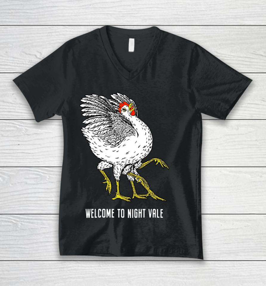 Topatoco Merch Night Vale Petting Zoo Chicken Unisex V-Neck T-Shirt