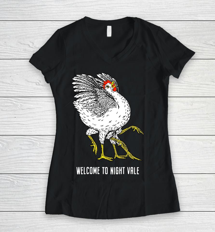Topatoco Merch Night Vale Petting Zoo Chicken Women V-Neck T-Shirt