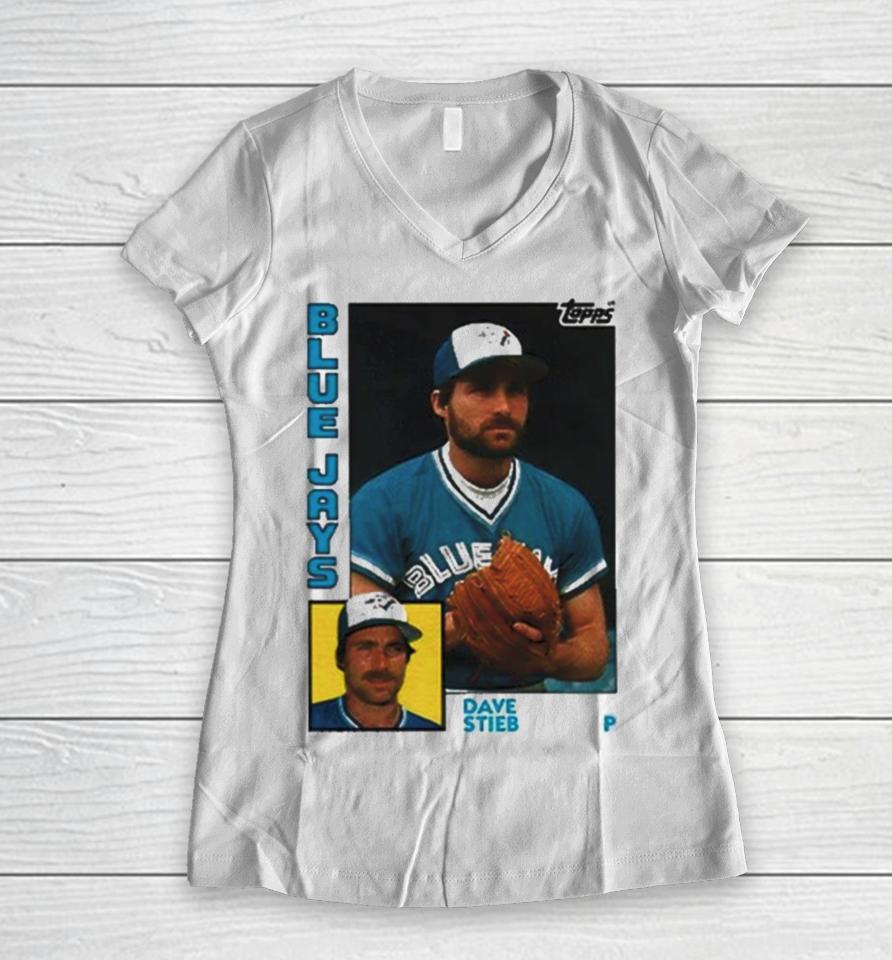 Toronto Blue Jays Dave Stieb Women V-Neck T-Shirt
