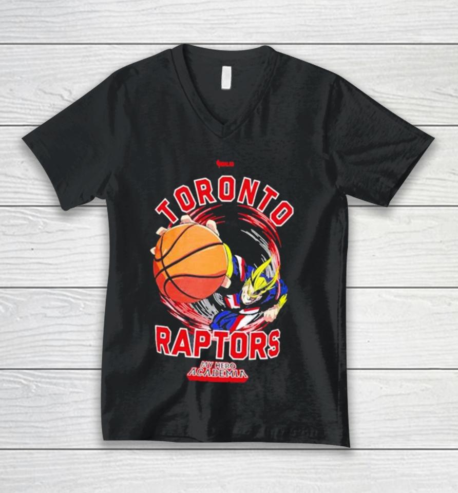 Toronto Raptors Hyperfly Unisex Nba X My Hero Academia All Might Smash Unisex V-Neck T-Shirt