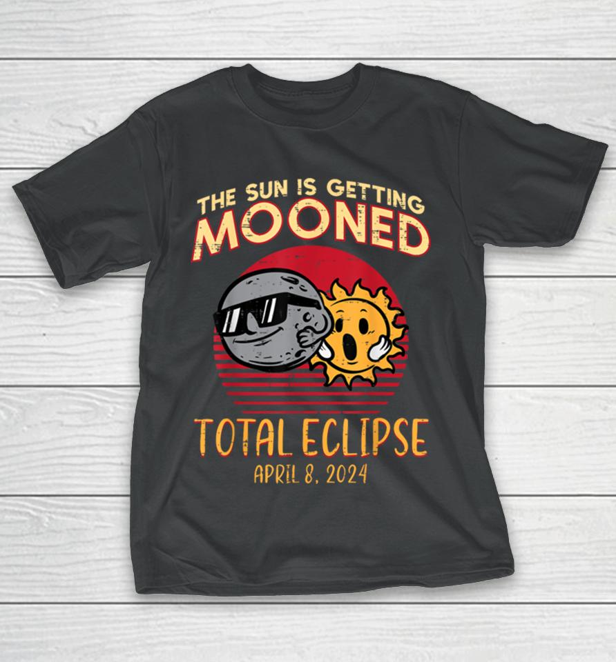 Total Eclipse Sun Getting Mooned April 8 2024 Men Women Kids T-Shirt