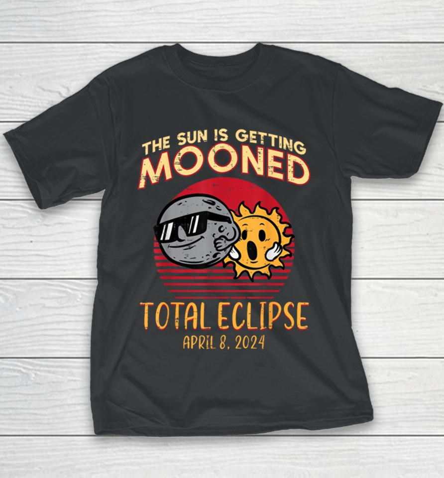 Total Eclipse Sun Getting Mooned April 8 2024 Men Women Kids Youth T-Shirt