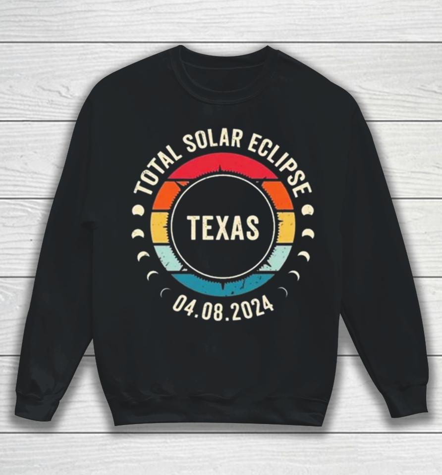 Total Solar Eclipse 2024 Texas Sun Moon Totality 4.8.2024 Great American Vintage Sweatshirt