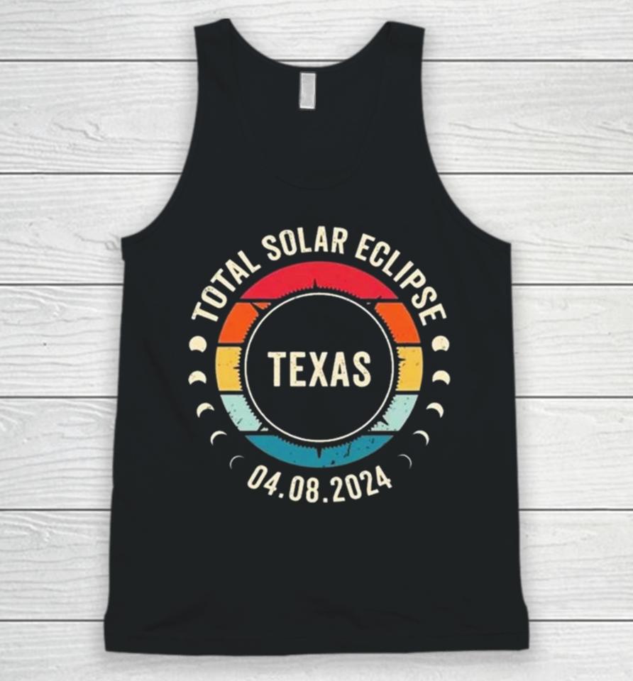 Total Solar Eclipse 2024 Texas Sun Moon Totality 4.8.2024 Great American Vintage Unisex Tank Top