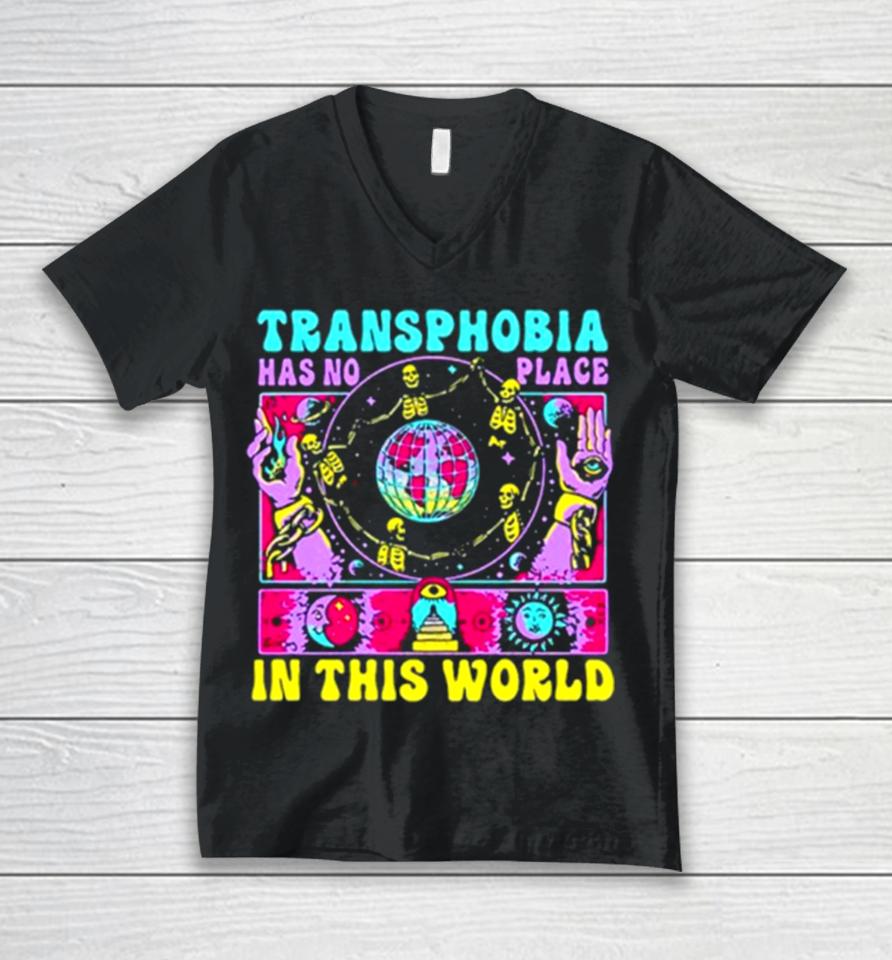 Transphobia Has No Place In This World Boss Dog X Tfpc Unisex V-Neck T-Shirt