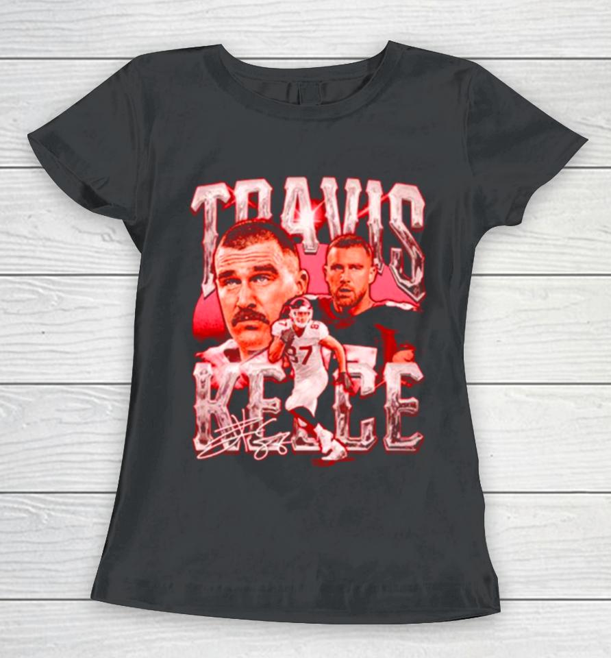 Travis Kelce Kansas City Vintage Football Women T-Shirt