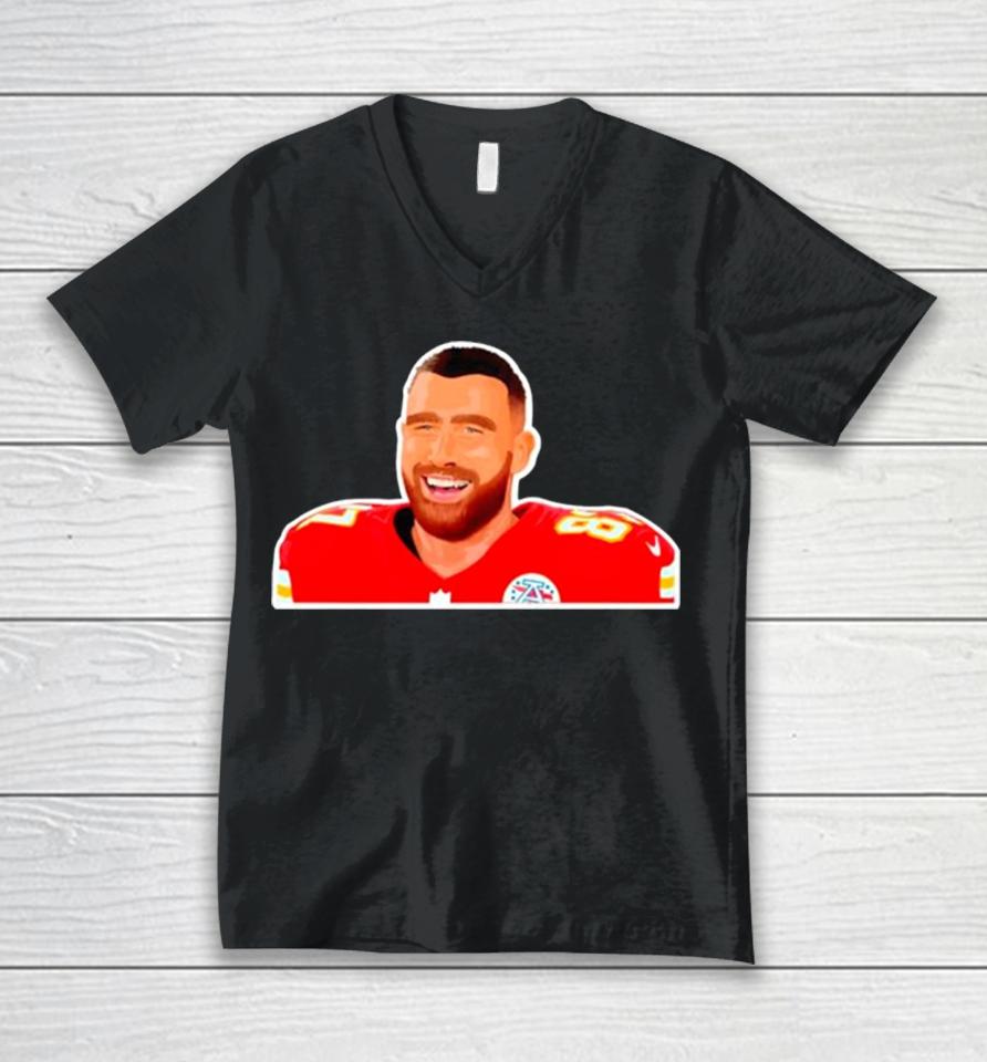 Travis Kelce Player Nfl Kansas City Chiefs Unisex V-Neck T-Shirt