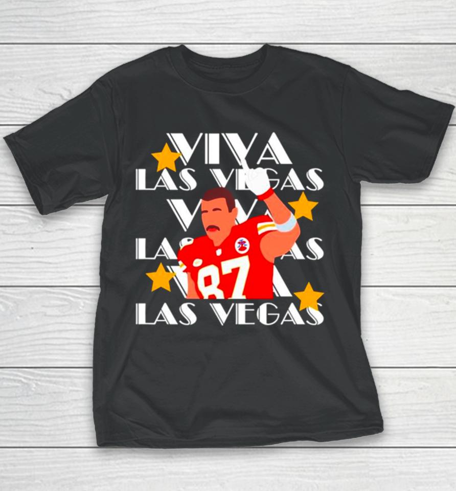 Travis Kelce Viva Las Vegas Kansas City Chiefs Youth T-Shirt