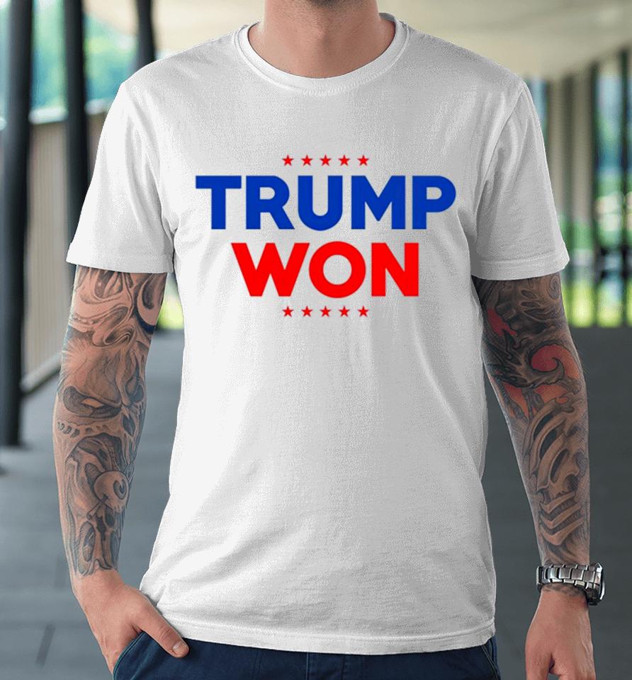 Travis Kelce Wearing Trump Won Premium T-Shirt