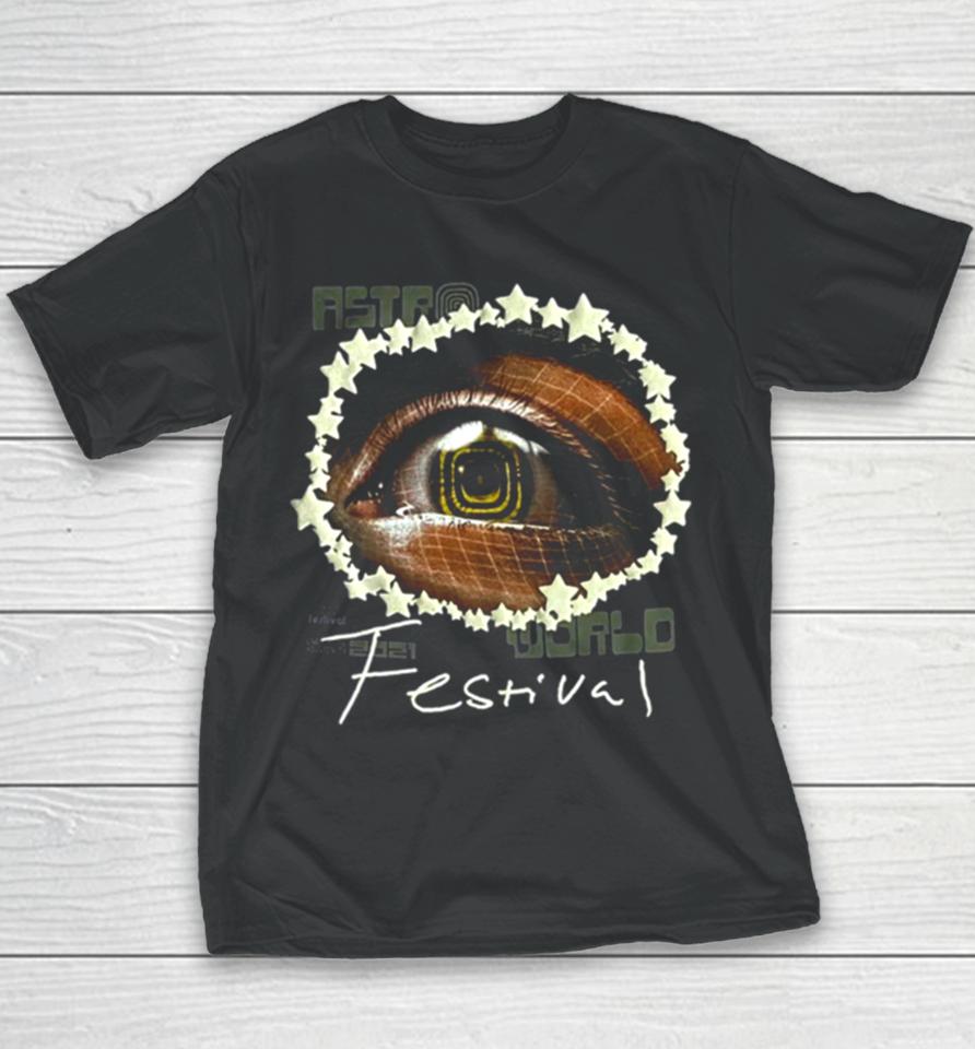 Travis Scott Astroworld Festival 2021 Open Your Eyes Puff Youth T-Shirt