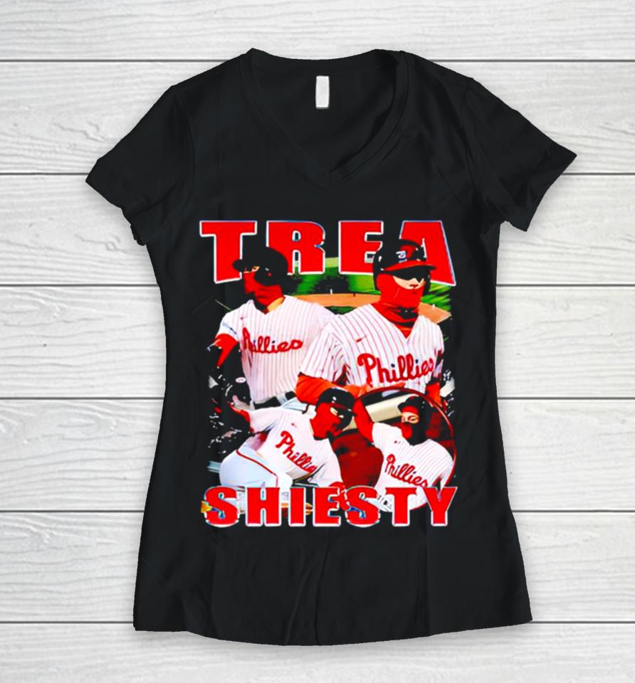 Trea Turner Trea Shiesty Women V-Neck T-Shirt