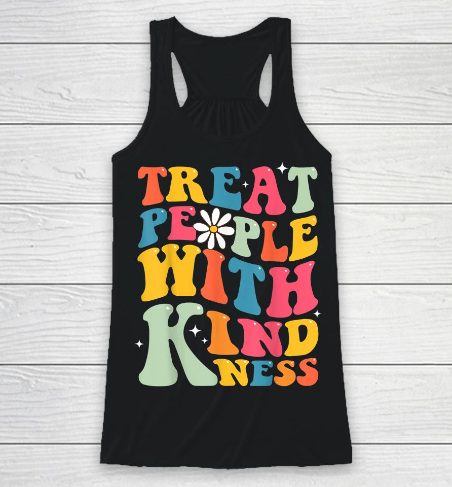 Treat People With Kindness Retro Tpwk Inspirational Letter Racerback Tank