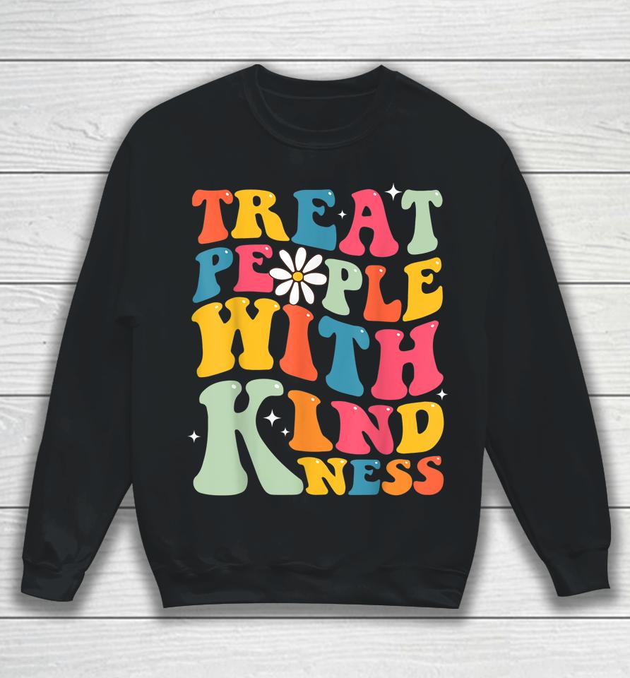 Treat People With Kindness Retro Tpwk Inspirational Letter Sweatshirt