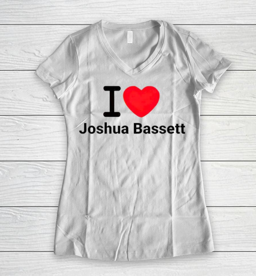 Trending I Love Joshua Bassett Women V-Neck T-Shirt