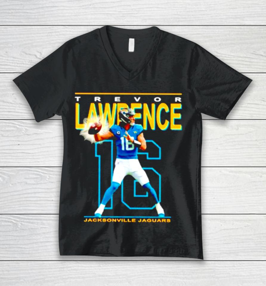 Trevor Lawrence Jacksonville Jaguars Nfl Football Player Unisex V-Neck T-Shirt