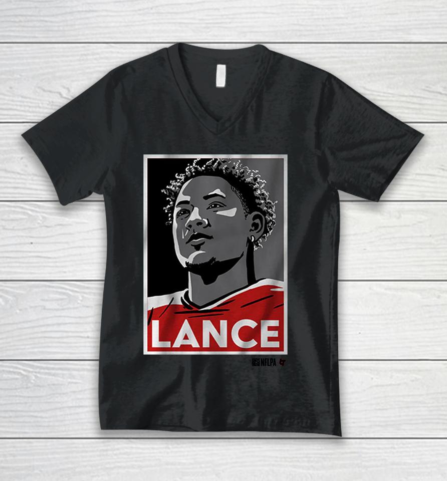 Trey Lance 49Ers By Breakingt Unisex V-Neck T-Shirt
