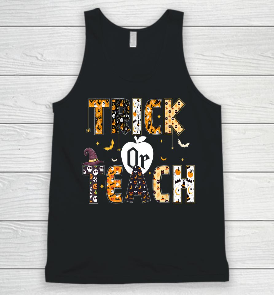 Trick Or Teach Shirt Teacher Halloween Unisex Tank Top