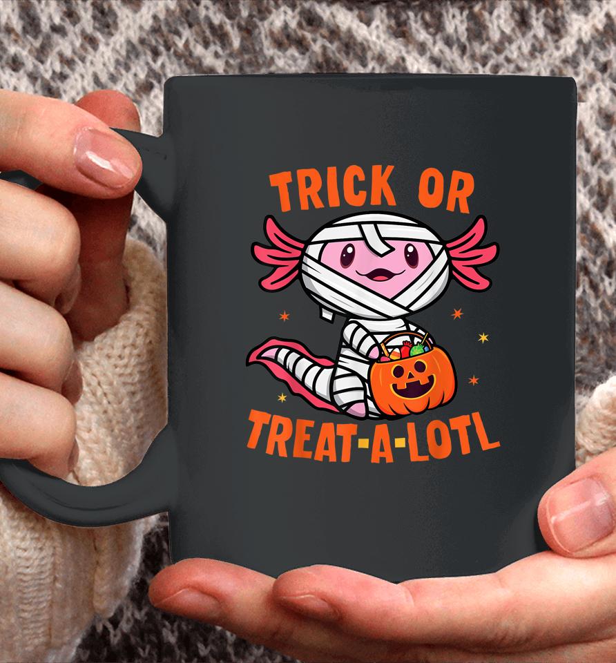 Trick Or Treat A Lotl Axolotl Halloween Coffee Mug