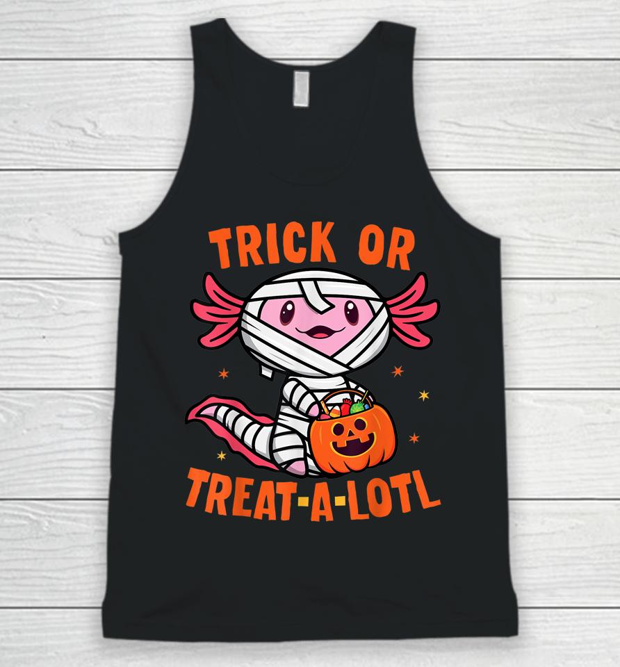 Trick Or Treat A Lotl Axolotl Halloween Unisex Tank Top