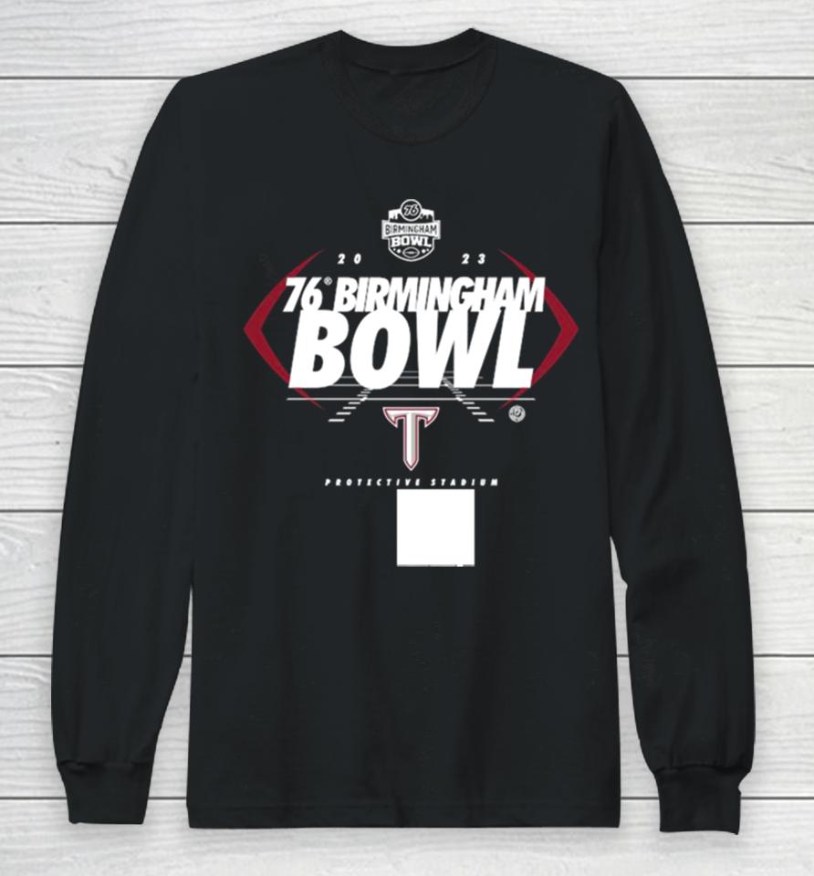 Troy Trojans 2023 Ticketsmarter Birmingham Bowl Graphic Long Sleeve T-Shirt