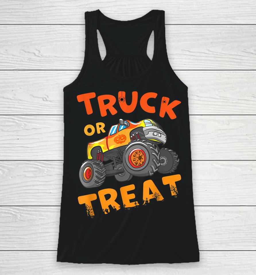 Truck Or Treat Halloween Racerback Tank
