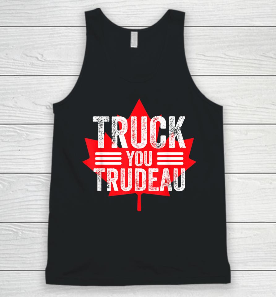 Truck You Trudeau I Support Freedom Convoy 2022 Usa Canada Unisex Tank Top