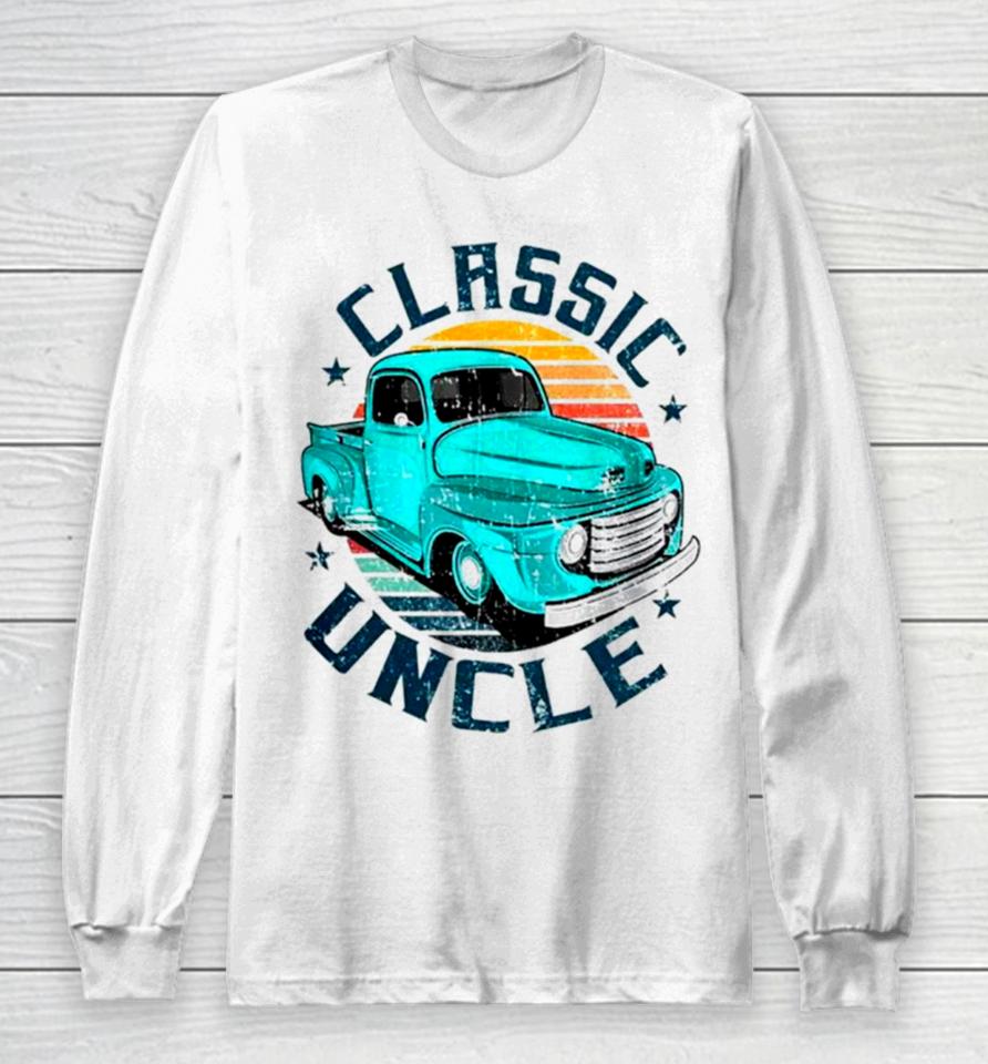 Trucker Classic Uncle Fathers Day Mens Vintage Long Sleeve T-Shirt