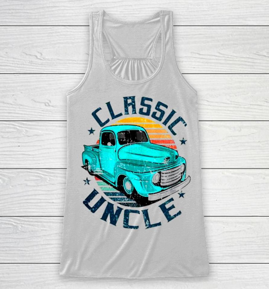 Trucker Classic Uncle Fathers Day Mens Vintage Racerback Tank