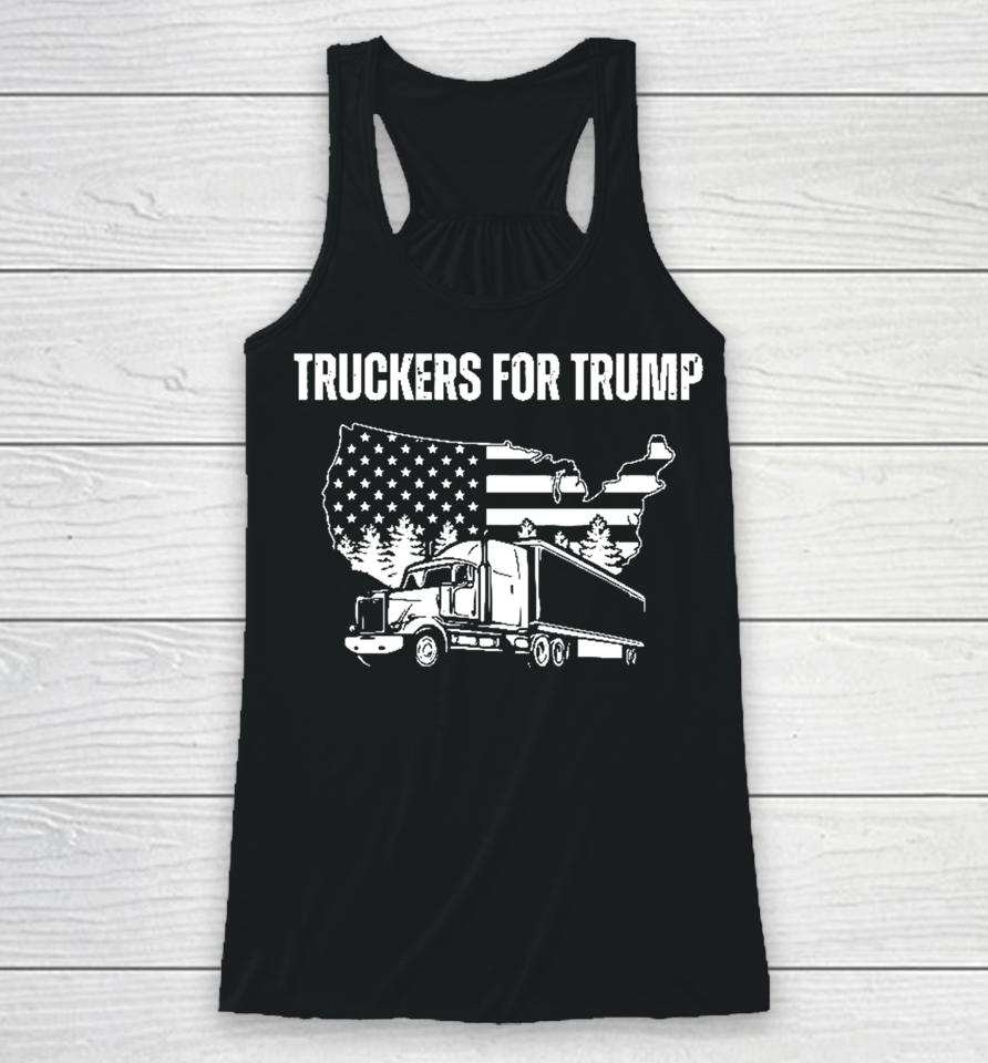 Truckers For Trump 2024 Shirt Vote Trump 2024 Racerback Tank