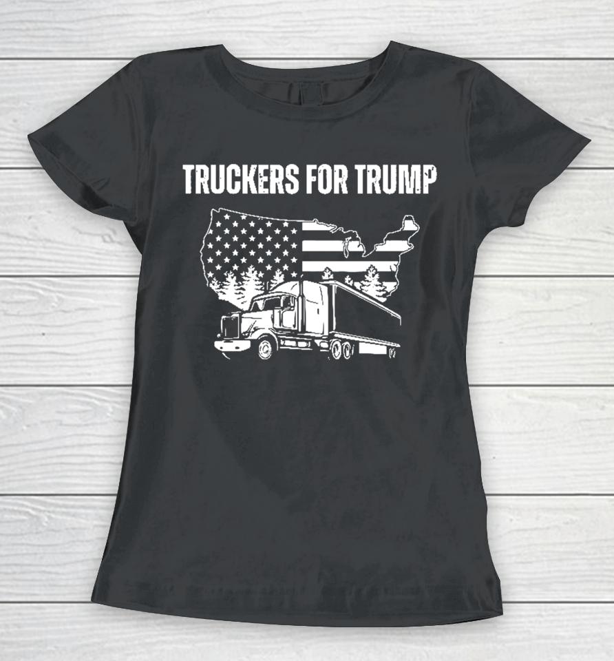 Truckers For Trump 2024 Shirt Vote Trump 2024 Women T-Shirt