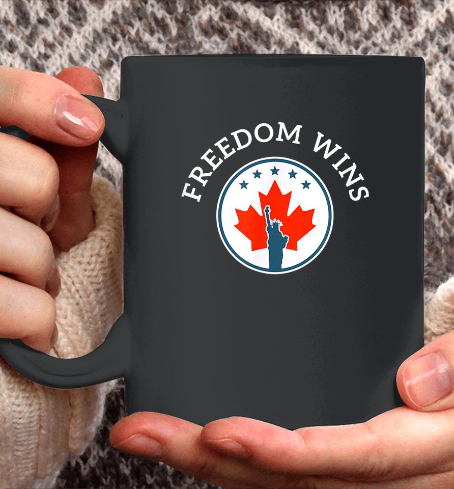 Truckers Freedom Convoy Freedom Wins Graphic Coffee Mug