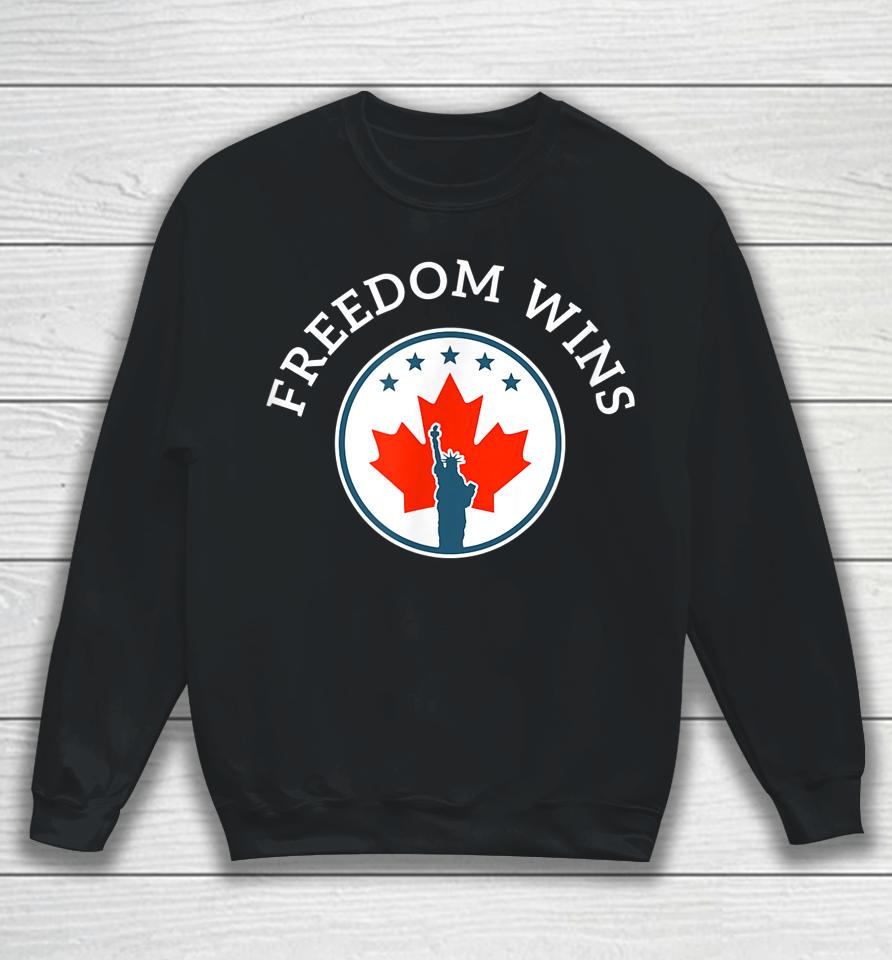 Truckers Freedom Convoy Freedom Wins Graphic Sweatshirt