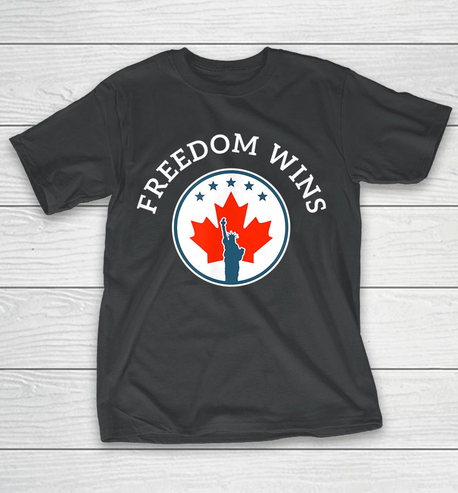 Truckers Freedom Convoy Freedom Wins Graphic T-Shirt