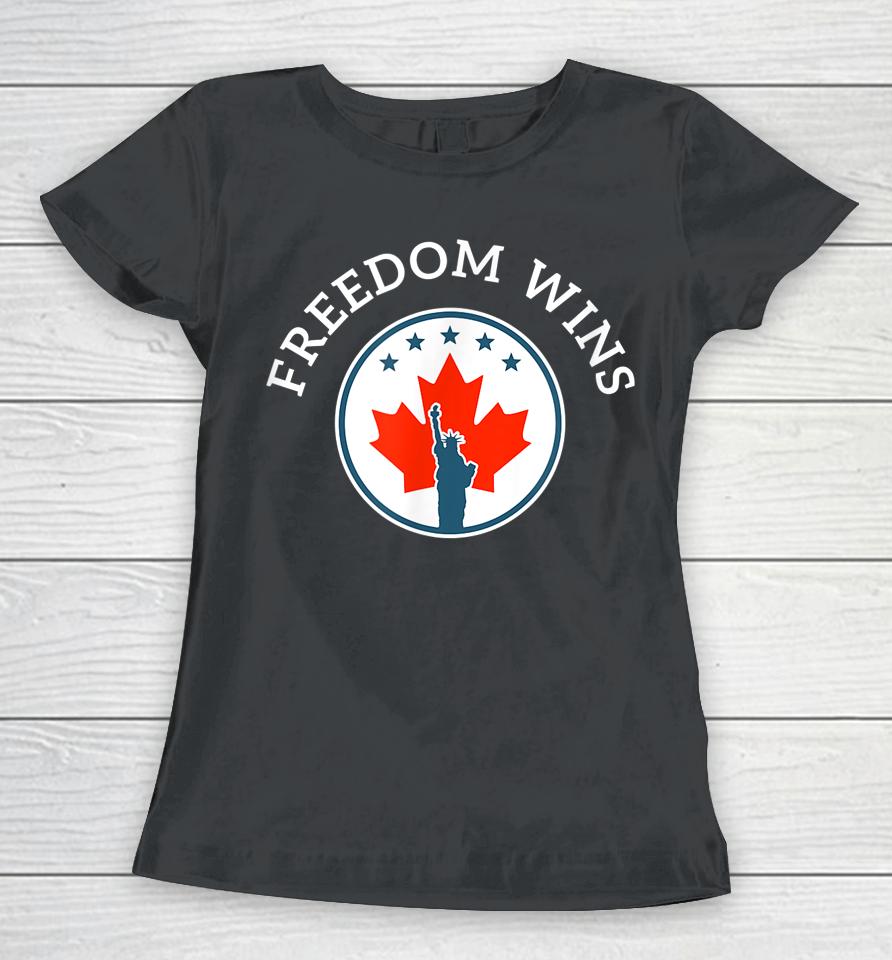 Truckers Freedom Convoy Freedom Wins Graphic Women T-Shirt