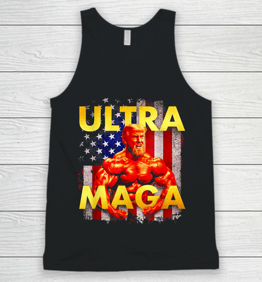 Trump Buff Ultra Maga American Flag Unisex Tank Top