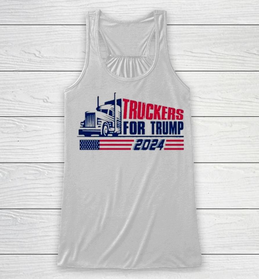 Trump Careful Jack Danger Truckers For Trump 2024 Racerback Tank