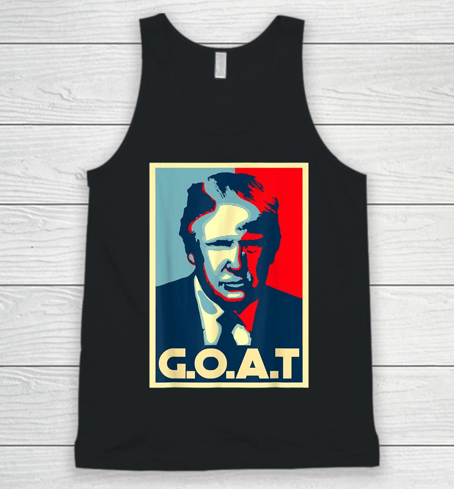 Trump Goat Middle Finger I'll Be Back Election 2024 Support Unisex Tank Top