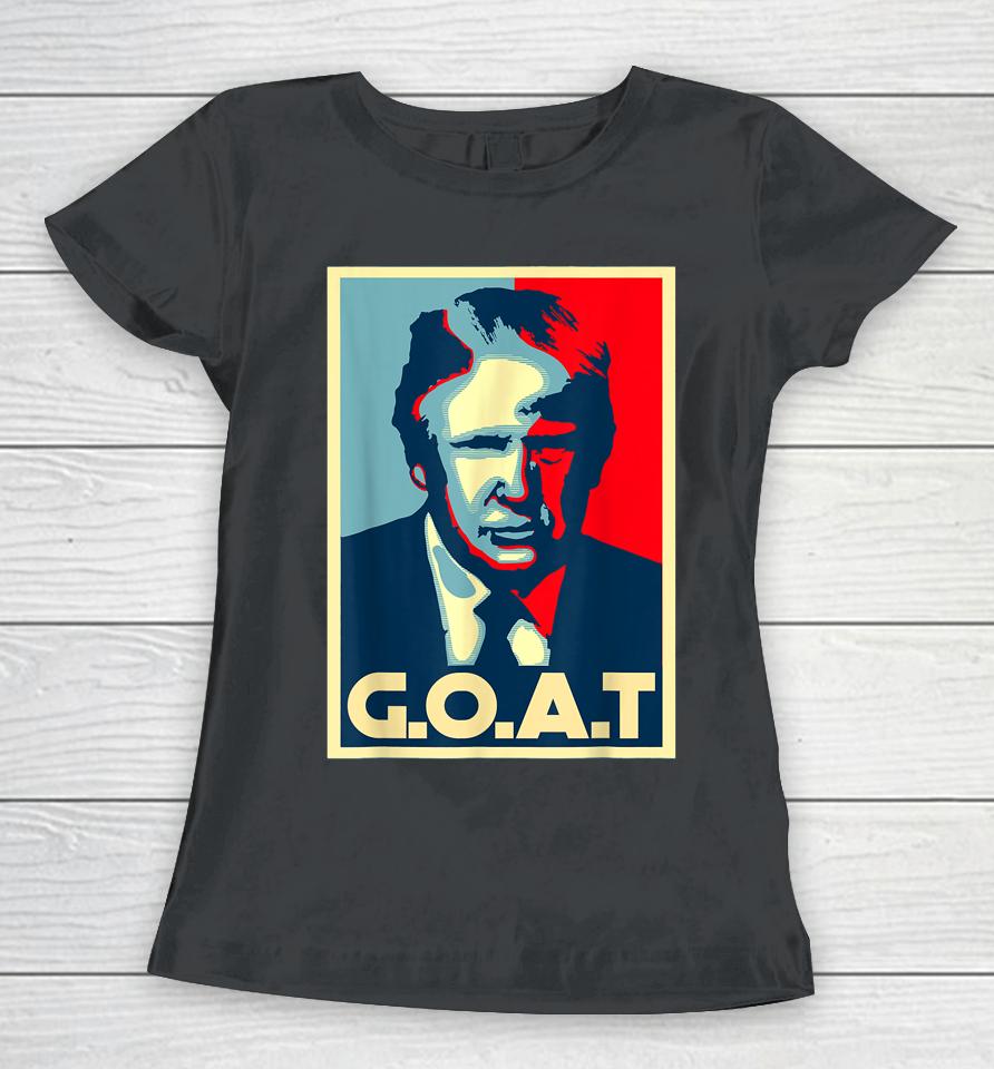 Trump Goat Middle Finger I'll Be Back Election 2024 Support Women T-Shirt