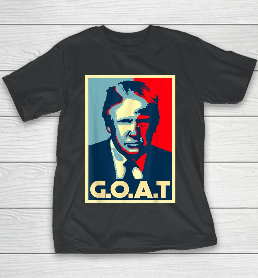 Trump Goat Middle Finger I'll Be Back Election 2024 Support Youth T-Shirt