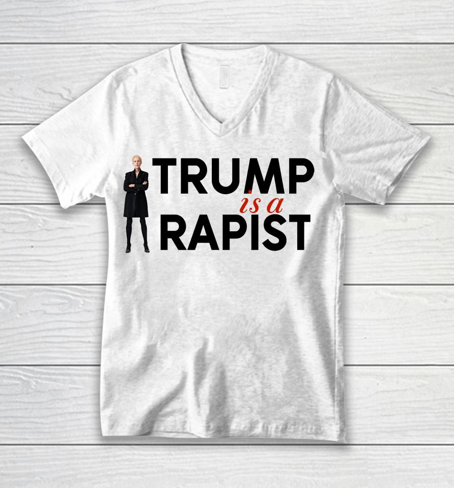 Trump Is A Rapist Unisex V-Neck T-Shirt