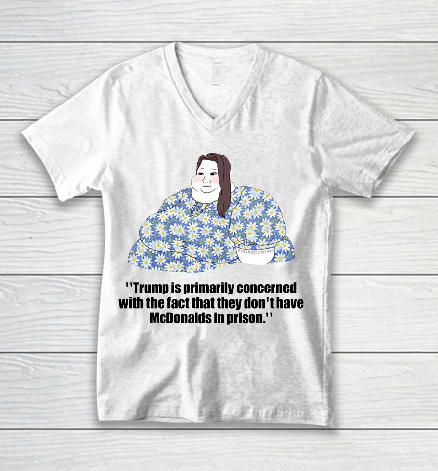 Trump Is Primarily Concerned With The Fact Unisex V-Neck T-Shirt