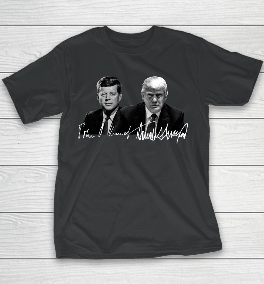 Trump Kennedy Donald Trump Us Presidents Signature Youth T-Shirt